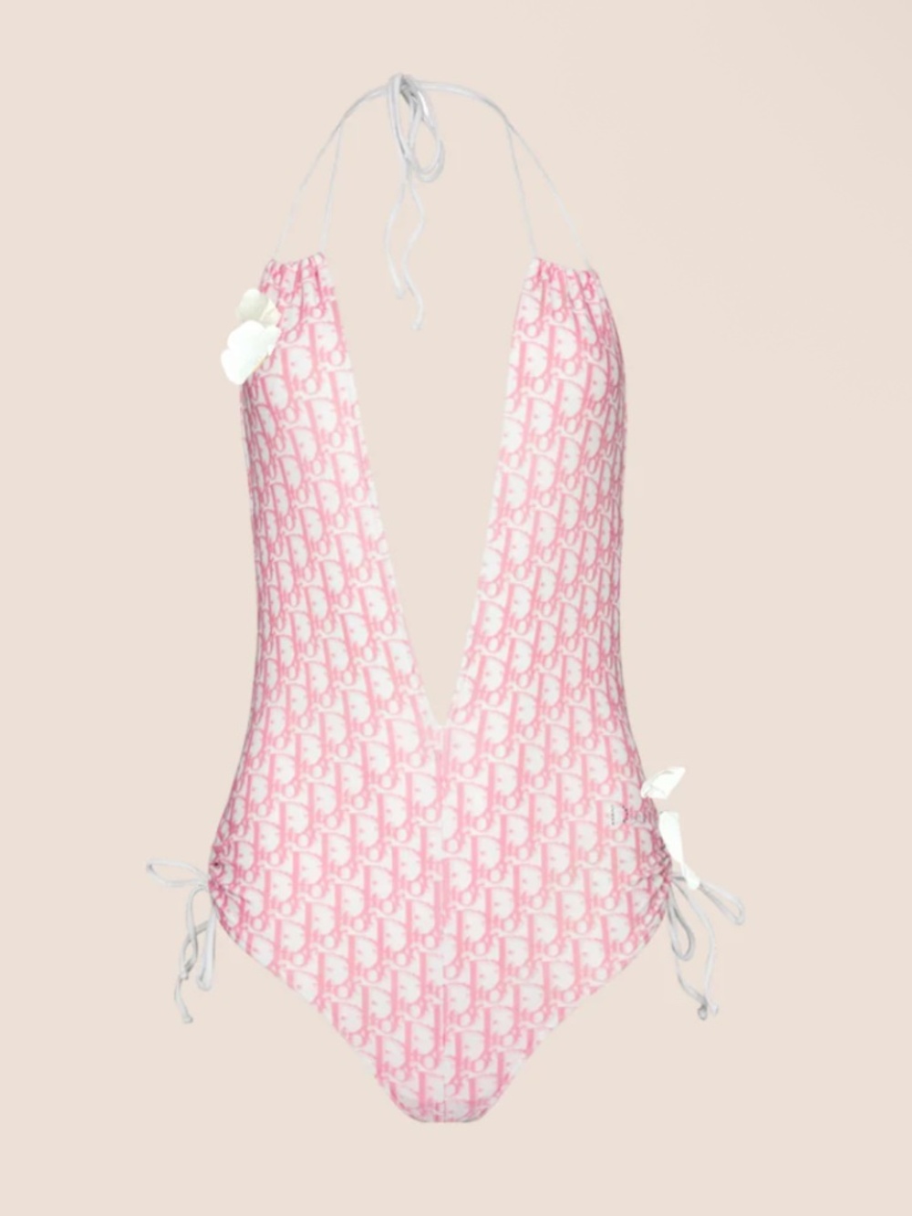 Christian Dior Y2K Vintage John Galliano White & Pink 2004 swimsuit one piece - Picture 10 of 10